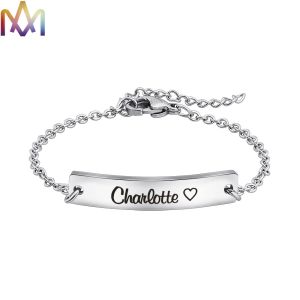 Buy cheap Hypoallergenic Womens Engraved 45MM Thin Bar Bracelet from wholesalers