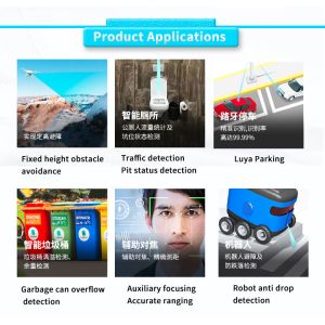 UBJG-07Y 0.1-100m Red Mini Protective Lidar Sensor For Position Measurement