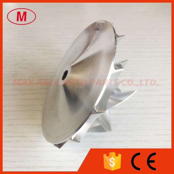 T04E 52.84/76.07mm 6+6 blades turbo milling/alumimun 2618/billet compressor wheel