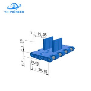 Easy to Clean Modular Belt with Flights for Sanitary Conveying in Food and