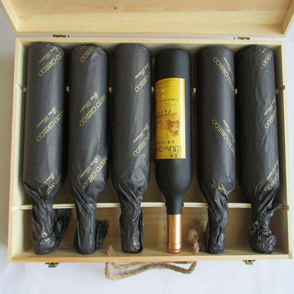 Buy cheap Recycled Thin 17gsm Logo Printed Tissue Paper black wine wrapping from wholesalers