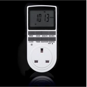 Buy cheap ABS White 12/24 Hour 230V LCD Digital Electronic Plug-in Programmable Timer Switch Socket from wholesalers