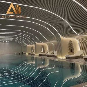 Buy cheap Aluminum Custom Ripples In Ceiling Design from wholesalers