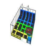 Buy cheap Carbon Steel Trampoline Park Playground , Kids Exercise Trampoline With Foam Pit from wholesalers