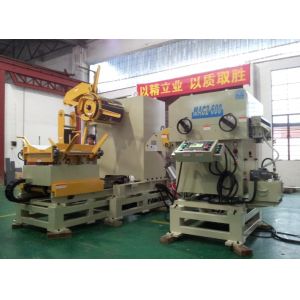 Material Width 600MM Decoiler Coil Processing Equipment / Pneumatic Punch Press