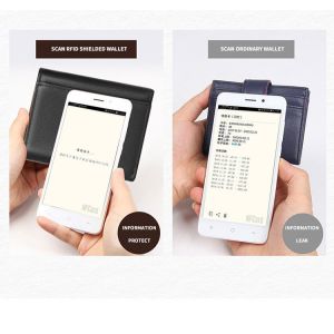 Sample Custom Men's Black Credit Card Holder Minimalist Small Wallet with Snap