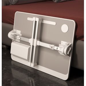 Custom Home Office Mini Bar Counter Desk with Rustic Brown Desktop and Aluminum