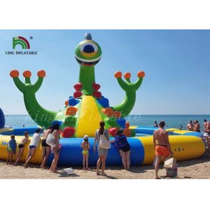 Buy cheap Amazing Cartoon Monster Plato PVC Blow Up Water Slide With 15m Dia Pool from wholesalers