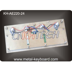Metal Industrial Control Platform Flat key Keyboard , Metallic Keyboard