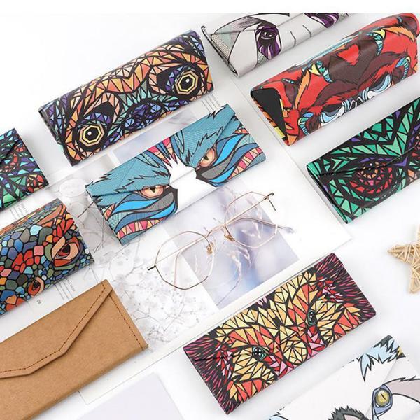 Custom Printed Foldable Eyeglass Case Excellent Impact Resistance