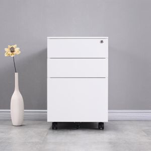 Office Furniture Simple Metal Cabinet with Removable Drawer and Movable