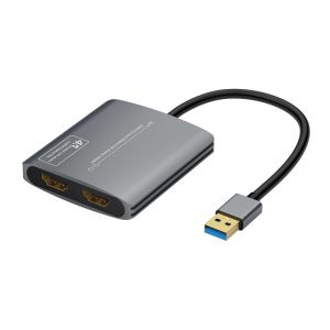 Buy cheap USB3.0 To Dual HDMI Adapter For 2 Monitors HDMI Port At 4K 60Hz Video Mac OS Support product