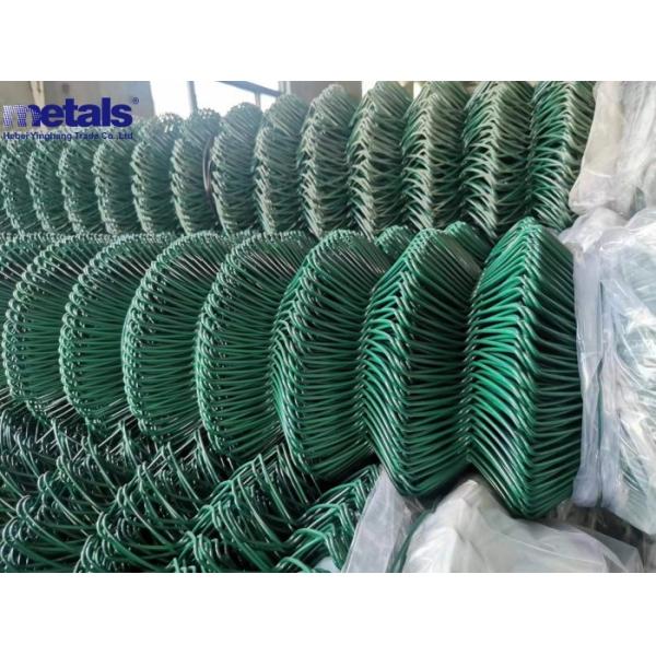 Buy cheap High Quality Green PVC Coated Diamond Chain Link Mesh Fence 50mm*50mm For Gardens from wholesalers