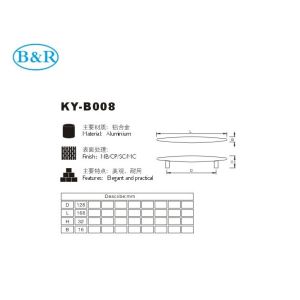 Buy cheap Chrome Aluminum Cabinet Handle B008 / Aluminum Pull Handles Customized Acceptable from wholesalers