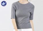 Buy cheap Women Crew Neck Short Sleeve Sweaters For Summer 100% Combed Cotton Soft from wholesalers