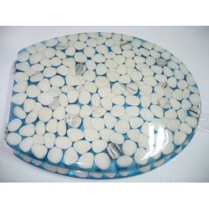 Buy cheap cobble stone poly resin toilet seat product