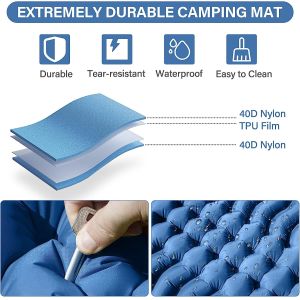 Double Sleeping Pad Camping, Camping Self Inflating 4" Extra-Thick Camping Pad 2
