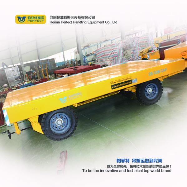 custom 1-200 ton heavy duty industrial trailer towed by forklift free turning trackless transfer trailer