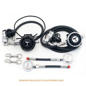 Buy cheap Balanced Scuba Sidemount Diving Regulator Set With Metal Pressure Gauge product
