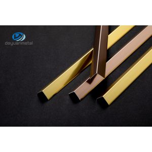 Buy cheap Trim Angle L Type Aluminium Profile 0.8-1.5mm Thickness T5 T6 gold color from wholesalers