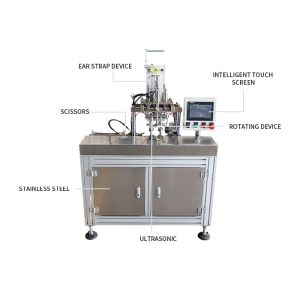 Rotate Earloop Disposable Face Mask Making Machine 2600W 40pcs/ Min