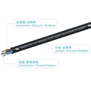 Buy cheap UL4330 300V 150C 2-4core 14-18AWG Silicone Rubber Wires and cables FT-2 for home appliance ,lighting,heating,industrial from wholesalers