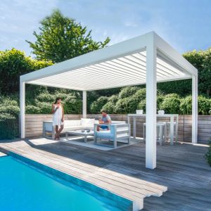 China Modern 2.5mm Open Roof  Automatic Insulated Aluminum Pergola on sale