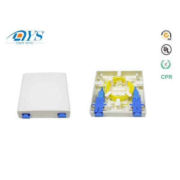 Buy cheap 1 , 2 Port Mini FTTH Faceplate Panel 86 Type Fiber Optic Terminal Box FTTH - 006 Outlet Mini 2 Port Box With SC Adapter from wholesalers