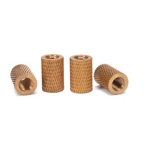Buy cheap Metric Measurement Stainless Steel Reticulated Pattern Molded Cylindrical Slotted Injection Brass Insert Nut for Toy from wholesalers