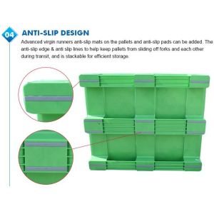 Buy cheap Light weight one time plastic pallets for transport and storage, Heavy duty cross bottom plastic pallet with 6 runners from wholesalers