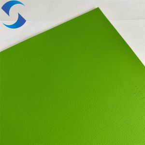 100% Polyester PVC Synthetic Leather Fabric With 0.8mm Green For Sofa Seat Cover