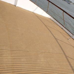 Buy cheap 25meter/roll Anti UV Teak PVC Yacht Teak Floor with Teak/Grey Length 25meter/roll from wholesalers