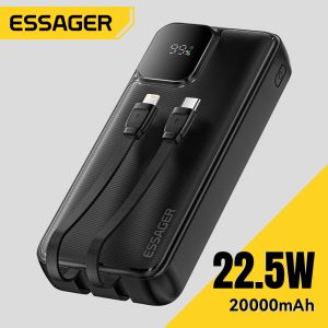 Buy cheap ESSAGER ES-D023 22.5W Digital Portable 20000mAh Power Bank with Cable from wholesalers