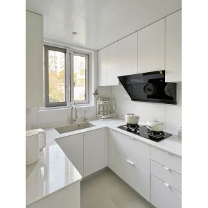 Buy cheap Custom Modular Modern White Shaker Melamine Kitchen Cabinets Furniture from wholesalers