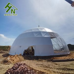 Buy cheap Flexible 8m Geodesic Dome Tent Fire Resistance DIN4102 from wholesalers