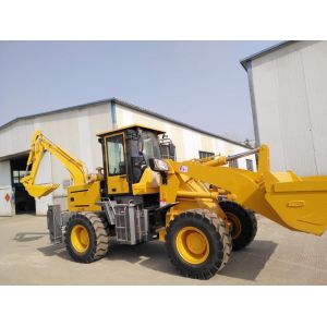 Buy cheap EPA Engine Four Wheel 28km/H 1 M3 Bucket Backhoe Loader from wholesalers