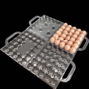 Buy cheap Transparent Plastic Egg Trays Egg Box Free Shipping Plastic Egg Tray with Handle Hot Selling Lightweight Portable Egg Carrier Durable 28/30-Egg Trays from wholesalers