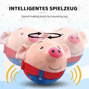 Buy cheap Dog Plush Toy Funny Pig Electronic Interactive Pet Bouncing Balls Active Moving Squeaky from wholesalers