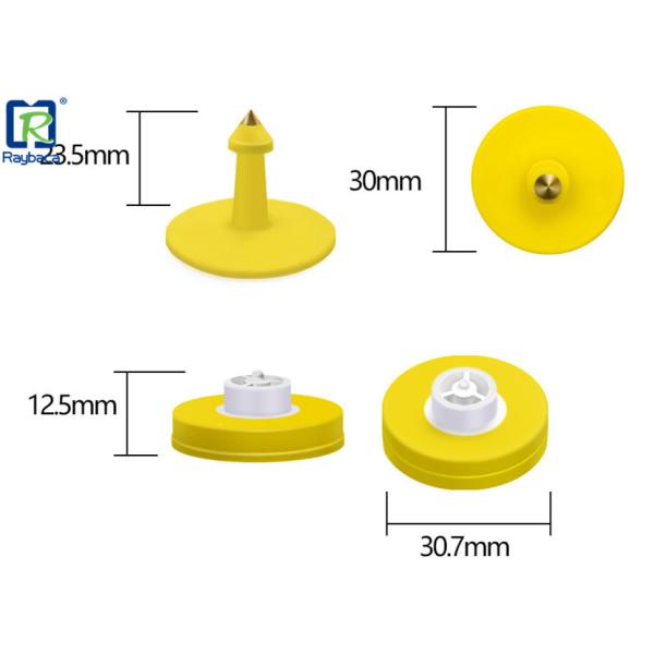 Button Shape RFID Ear Tags EID Ear Tags FDX-B 134.2khz TPU Material For Livestock