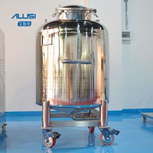 Buy cheap SUS316L Raw Milk Storage Tank movable tank with wheels from wholesalers