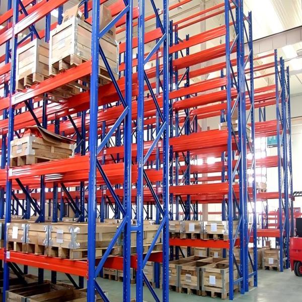Buy cheap Custom Heavy Duty Pallet Storage Rack / Warehouse Storage Shelves With Electrostatic Spray Painting from wholesalers