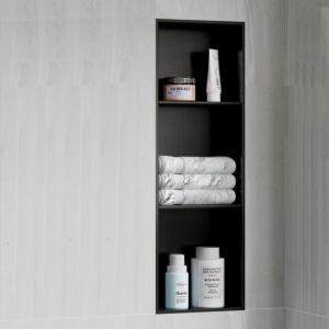 Rectangular Stainless Steel Niche In Bathroom Wall With LED Light