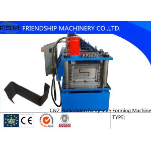 Buy cheap Steel Purlins Z Purlin Roll Forming Machine With Hydraulic Punching 1.2mm - 3.5mm from wholesalers
