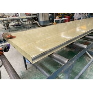 Prefabricated House Metal Surface Wood Grain Rock Wool Sandwich Panel