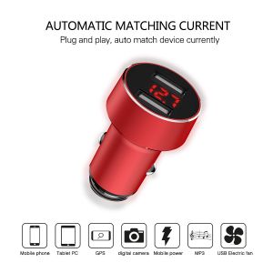 Buy cheap 3.1A Dual USB CAR CHARGER with Voltage Monitoring Aluminum Alloy Multi colors to choose Automatic Matching Voltage from wholesalers