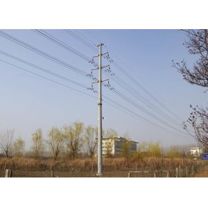 Buy cheap Self Supporting Monopole Transmission Steel Tower Conical / Round / Polygonal Shape from wholesalers