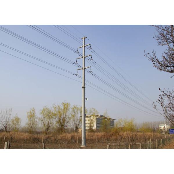 Self Supporting Monopole Transmission Steel Tower Conical / Round / Polygonal