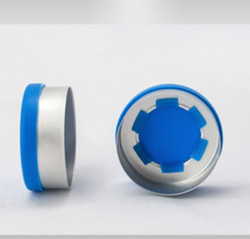 Buy cheap ISO9001 Blue Orange Medicine Vial Cap With Rubber Stopper from wholesalers