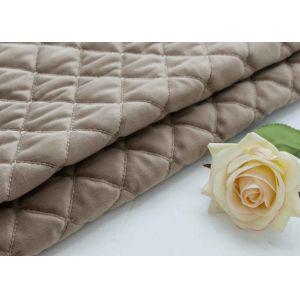 Buy cheap Ultrasonic Quilted Sofa Velvet Upholstery Fabric Customized Warp from wholesalers