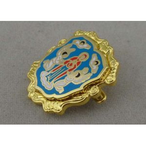 China Multi Piece Combined Imitation Hard Enamel Pin Brass Die Struck With Safty Pin on sale